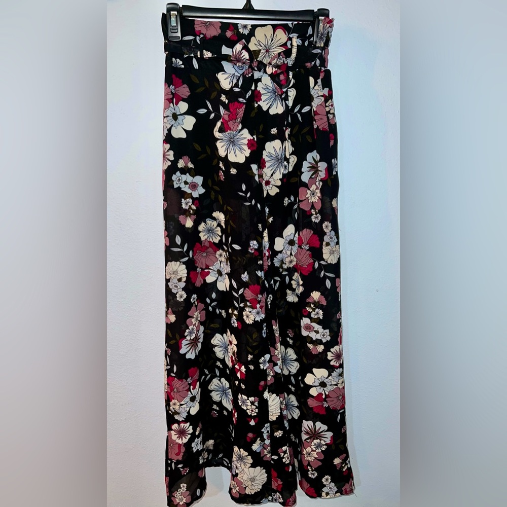 Shorts with sheer overlay pants